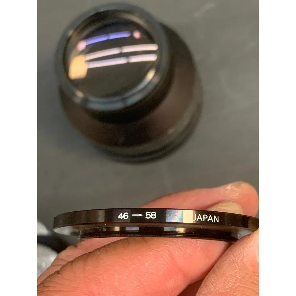 Wide Conversion Lens x0.6 Black Camera Lens Japan W/ Covers & Case